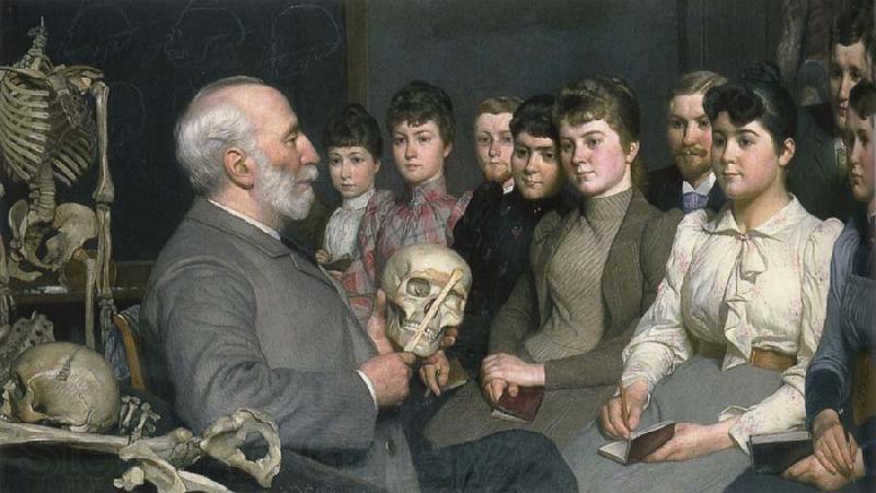 unknow artist Professor Curman am teaching akademielever in anatomy Norge oil painting art